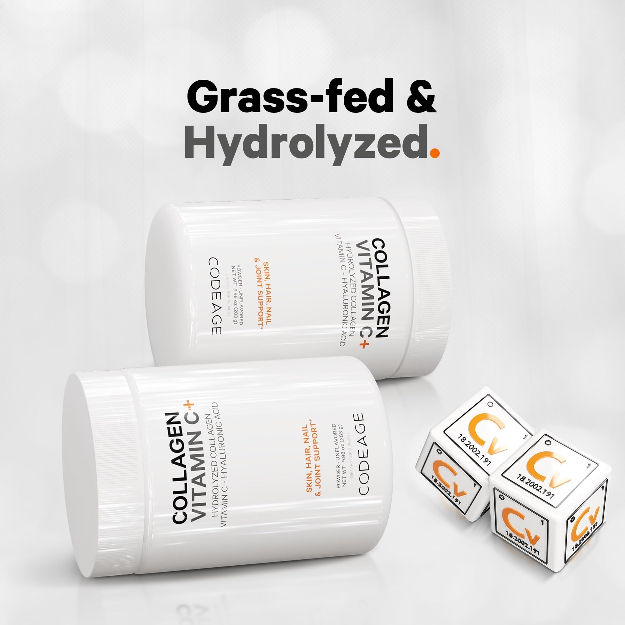 Unflavored collagen powder being stirred into a beverage