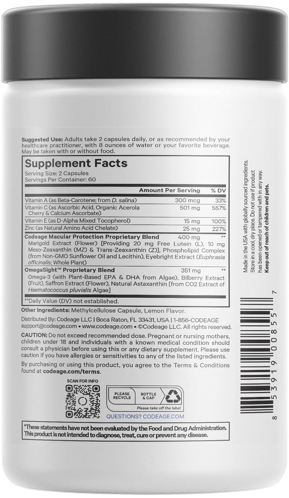 AREDS2 ingredients: lutein, zeaxanthin, astaxanthin