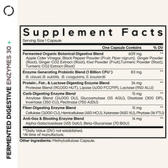 Close-up of digestive enzymes capsule