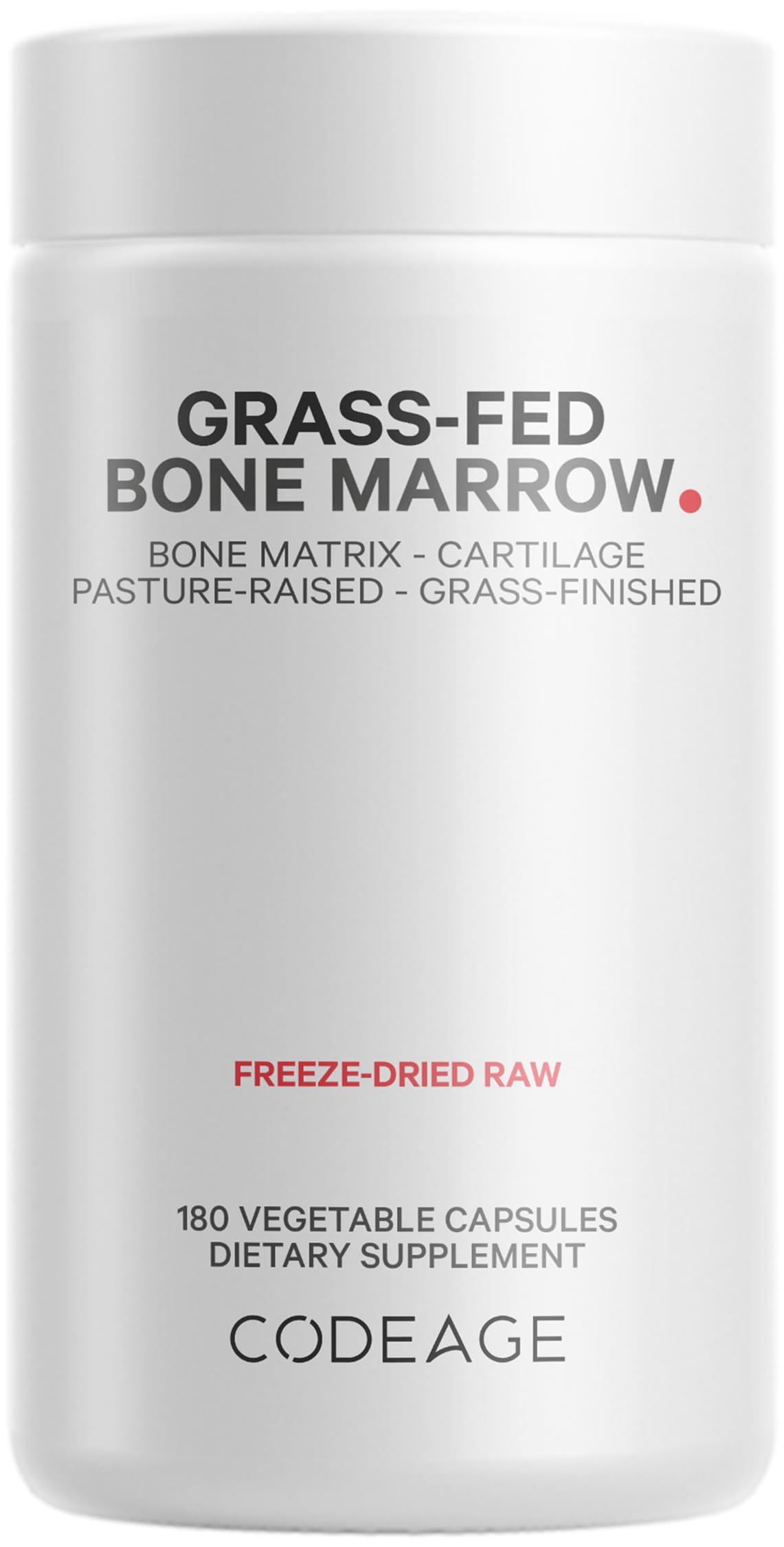 Codeage Grass-Fed Bone Marrow supplement bottle – front view