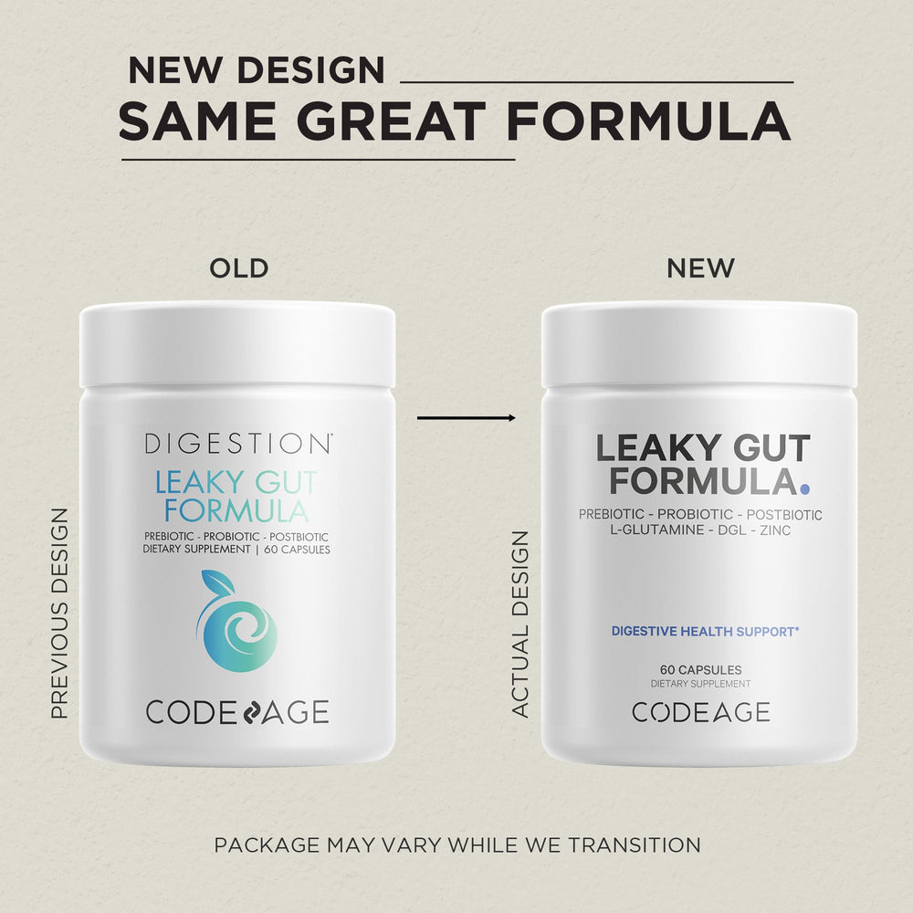 Ingredients panel for Codeage Leaky Gut Supplement