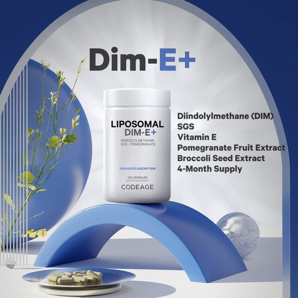 Close-up of Codeage Liposomal DIM label