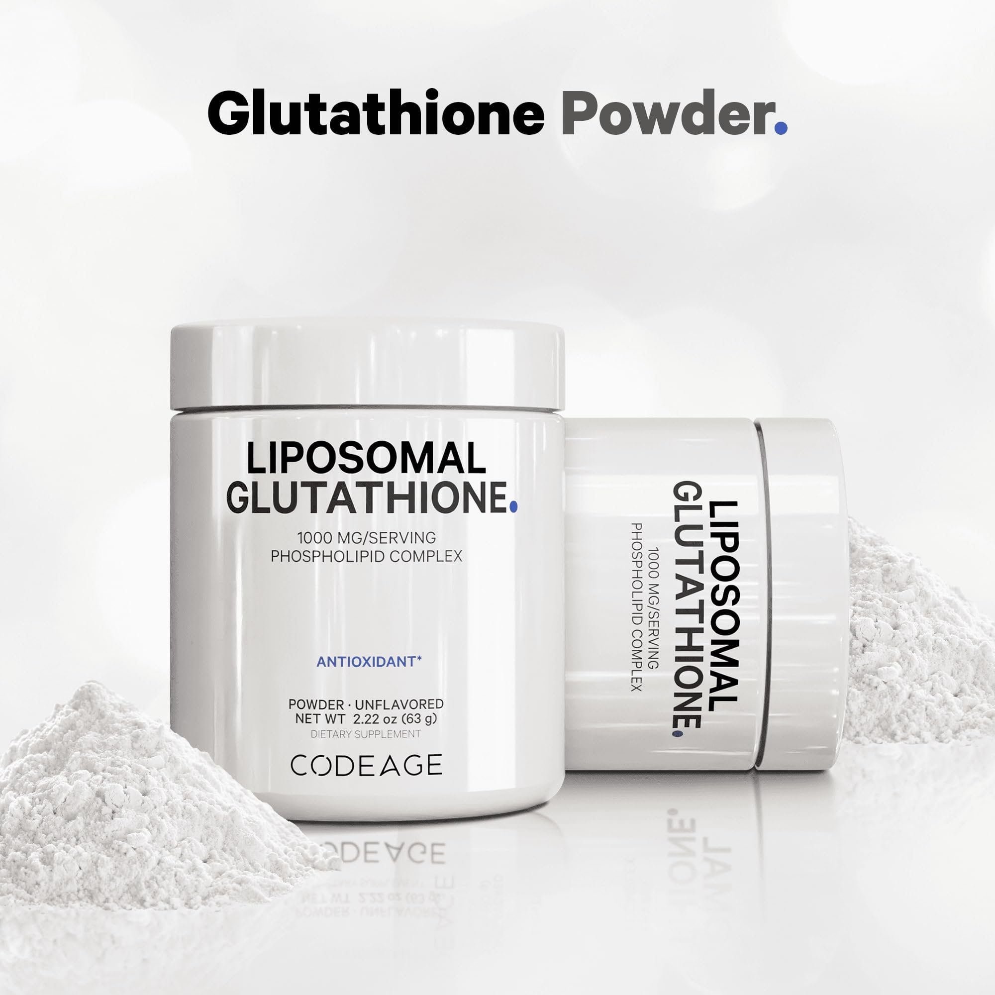 Front packaging of Codeage Liposomal Glutathione Powder