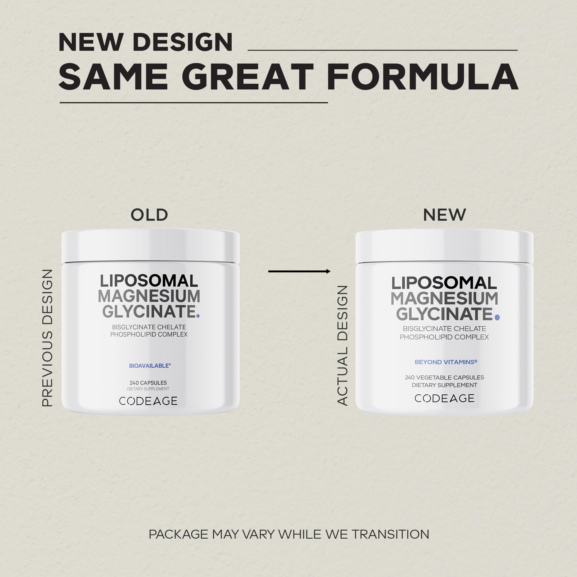 Graphic showing 350 mg magnesium bisglycinate and magnesium oxide per serving