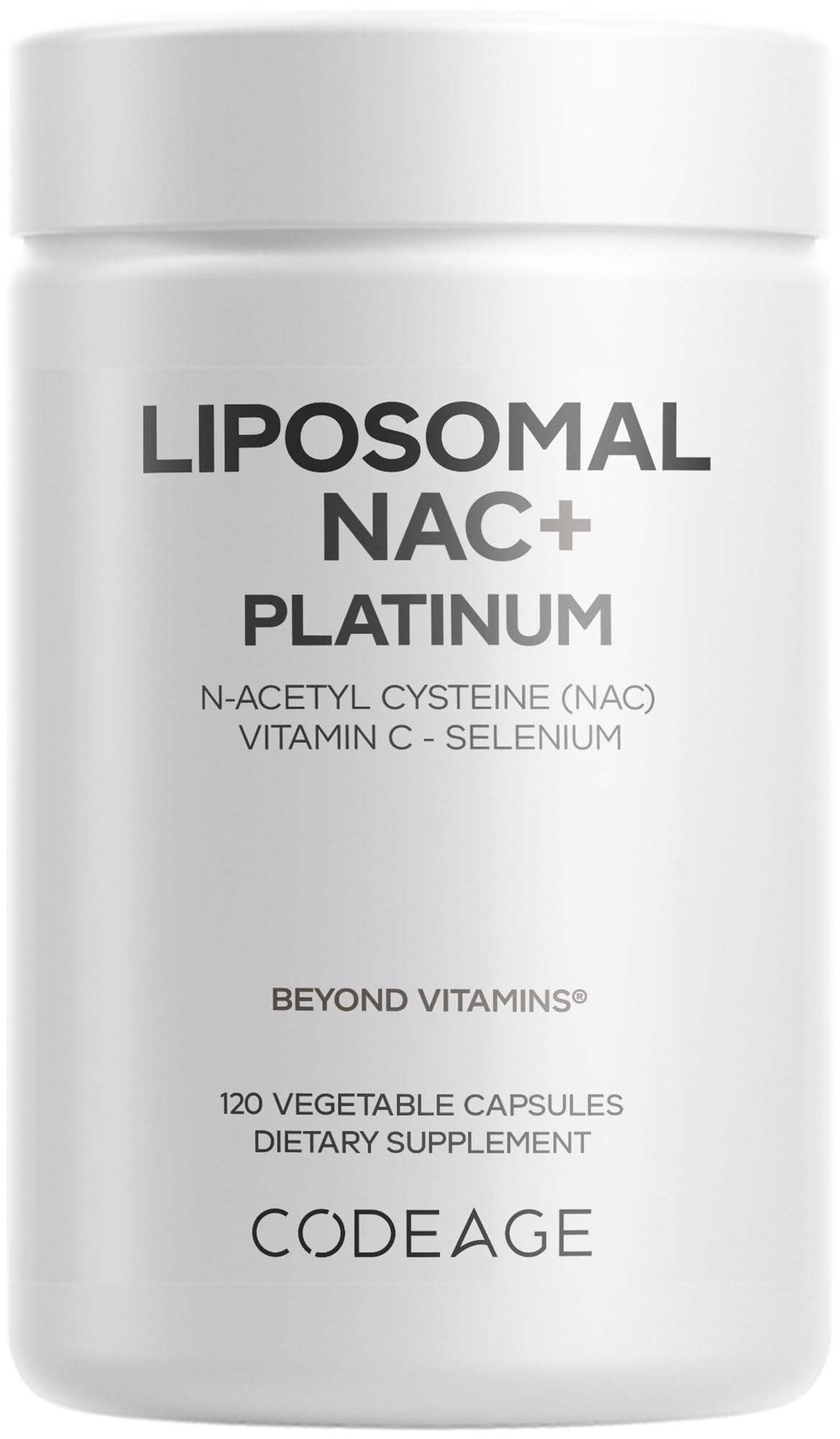 Codeage Liposomal NAC+ Platinum bottle with 120 capsules