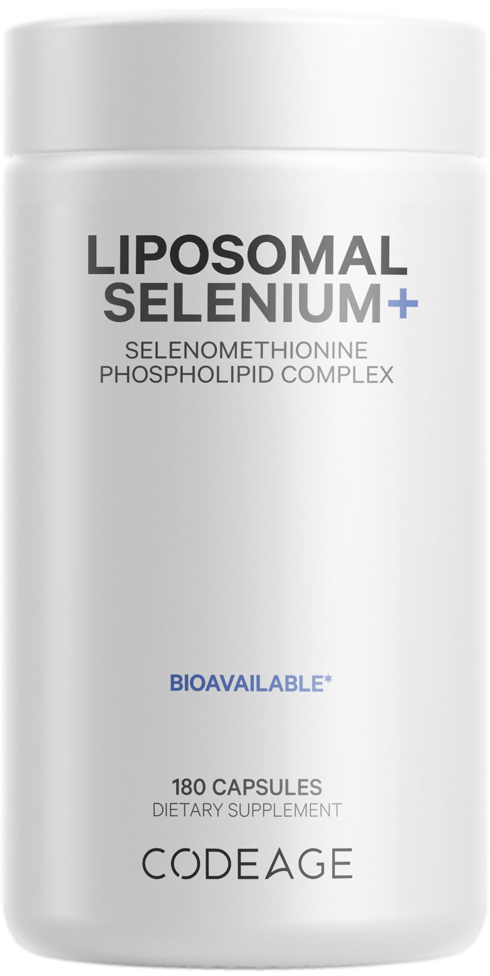 Codeage Liposomal Selenium 200 mcg bottle label