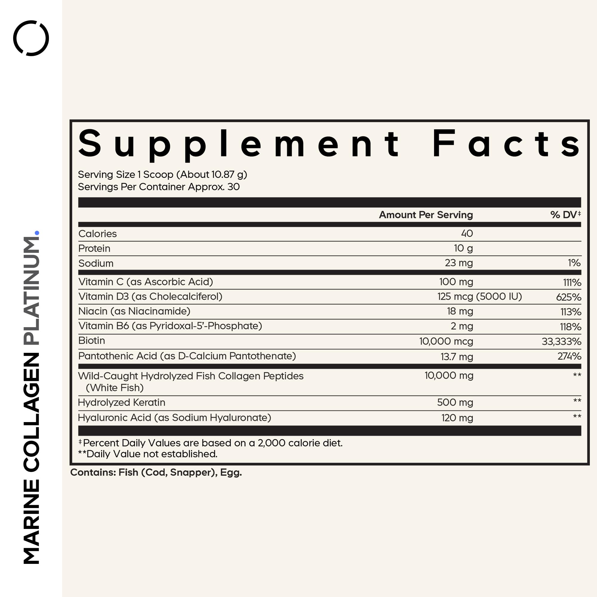 Codeage Marine Collagen Platinum packaging