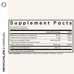 Codeage Methylfolate B Complex capsules arranged