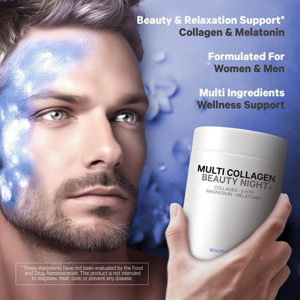 Melatonin and capsule for Codeage Multi Collagen Beauty Night