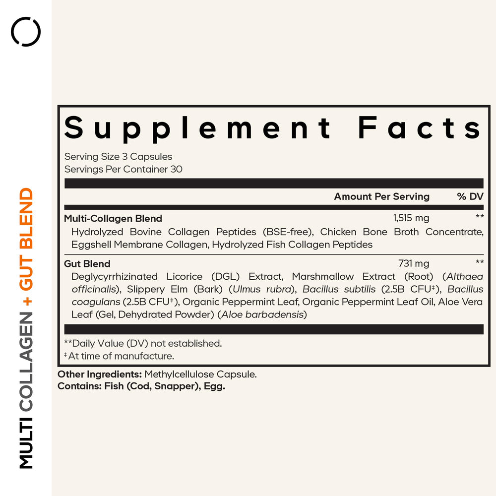 Capsules of Codeage Multi Collagen + Gut Blend