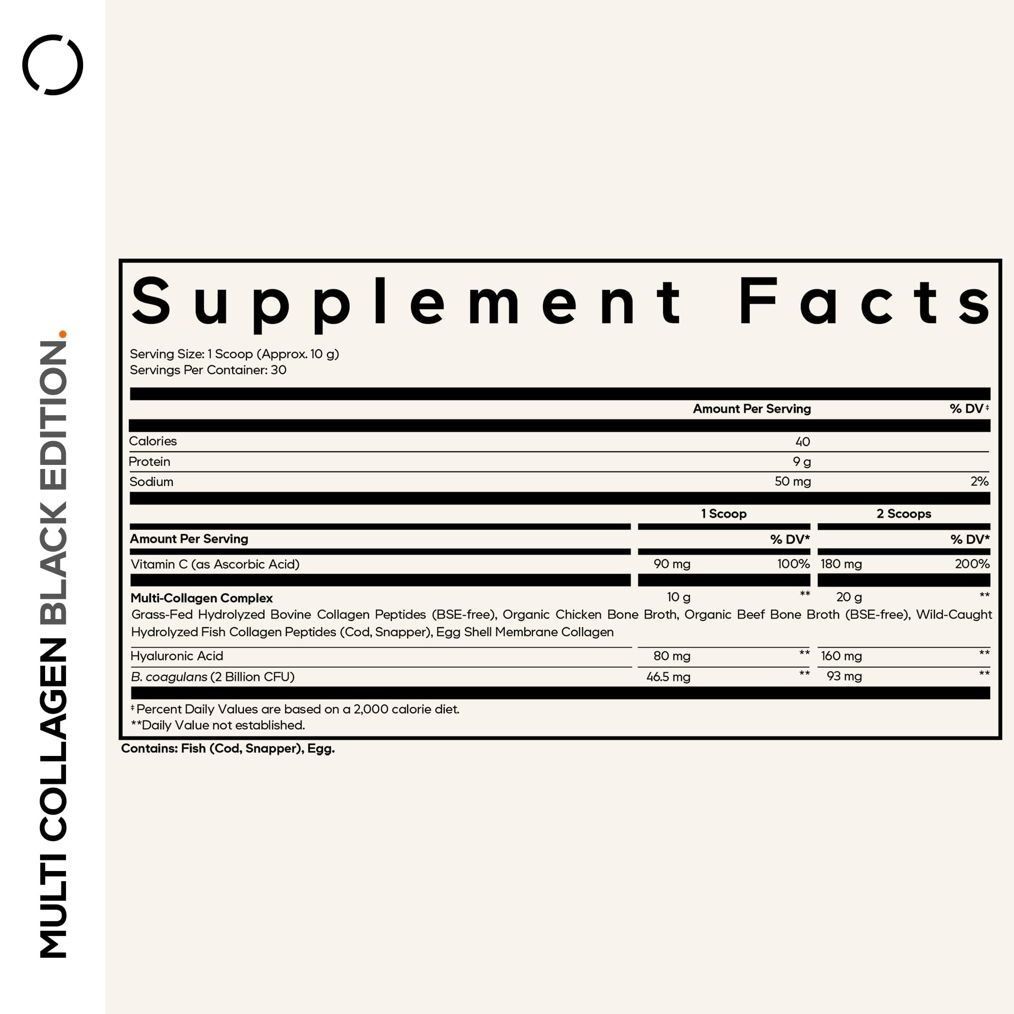 Unflavored collagen powder with scoop