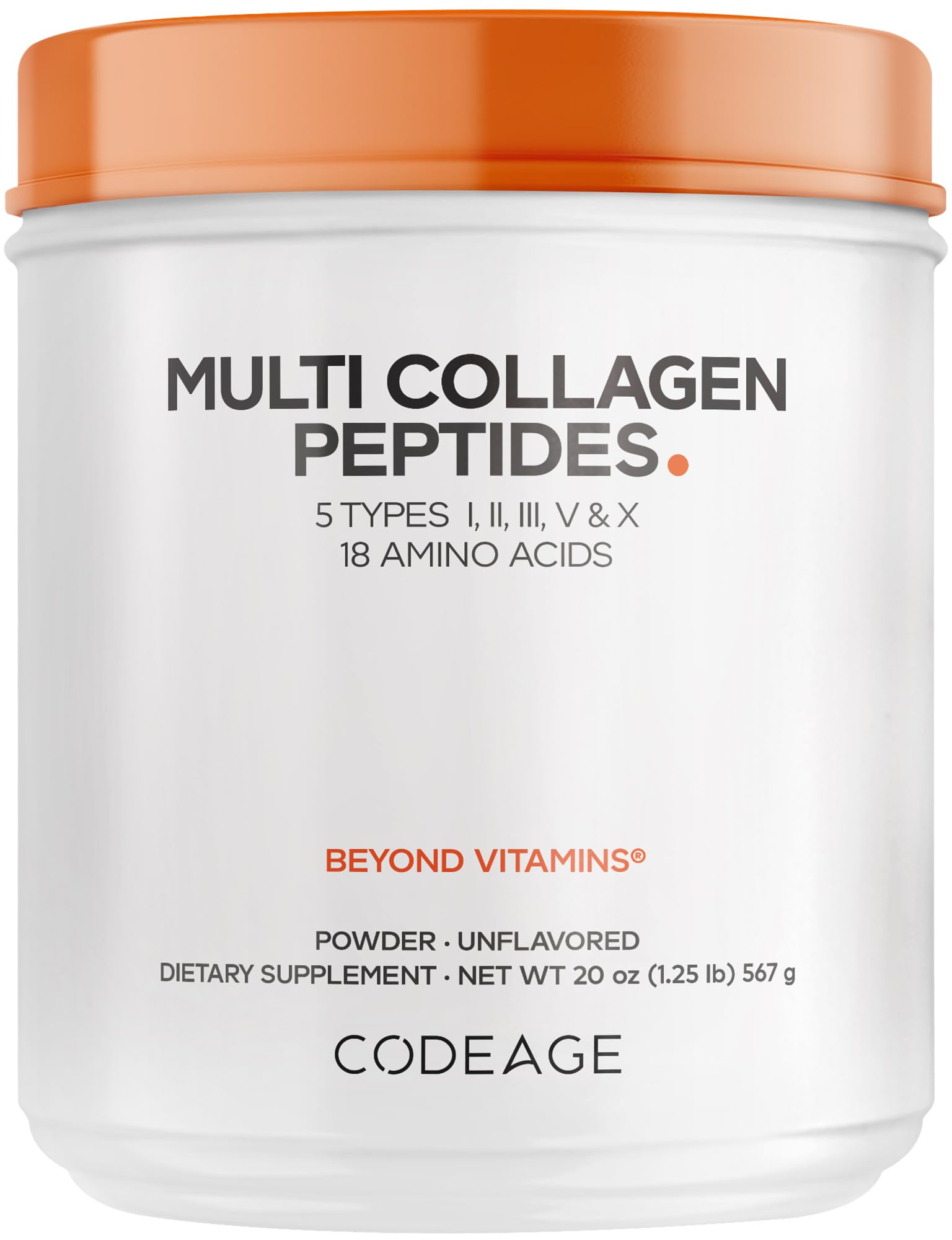 Codeage Multi Collagen Powder unflavored 20 oz jar