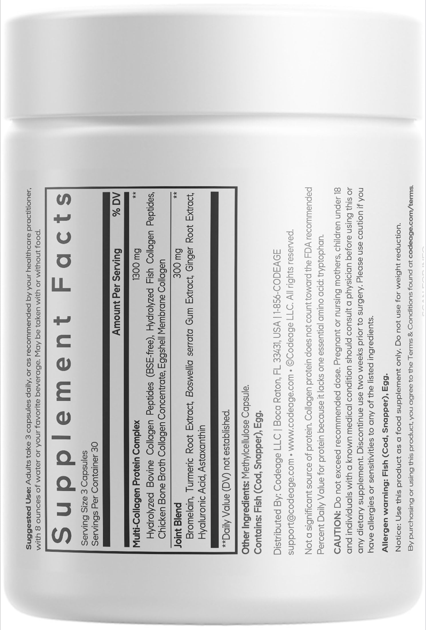 Codeage Joint Blend product packaging and branding