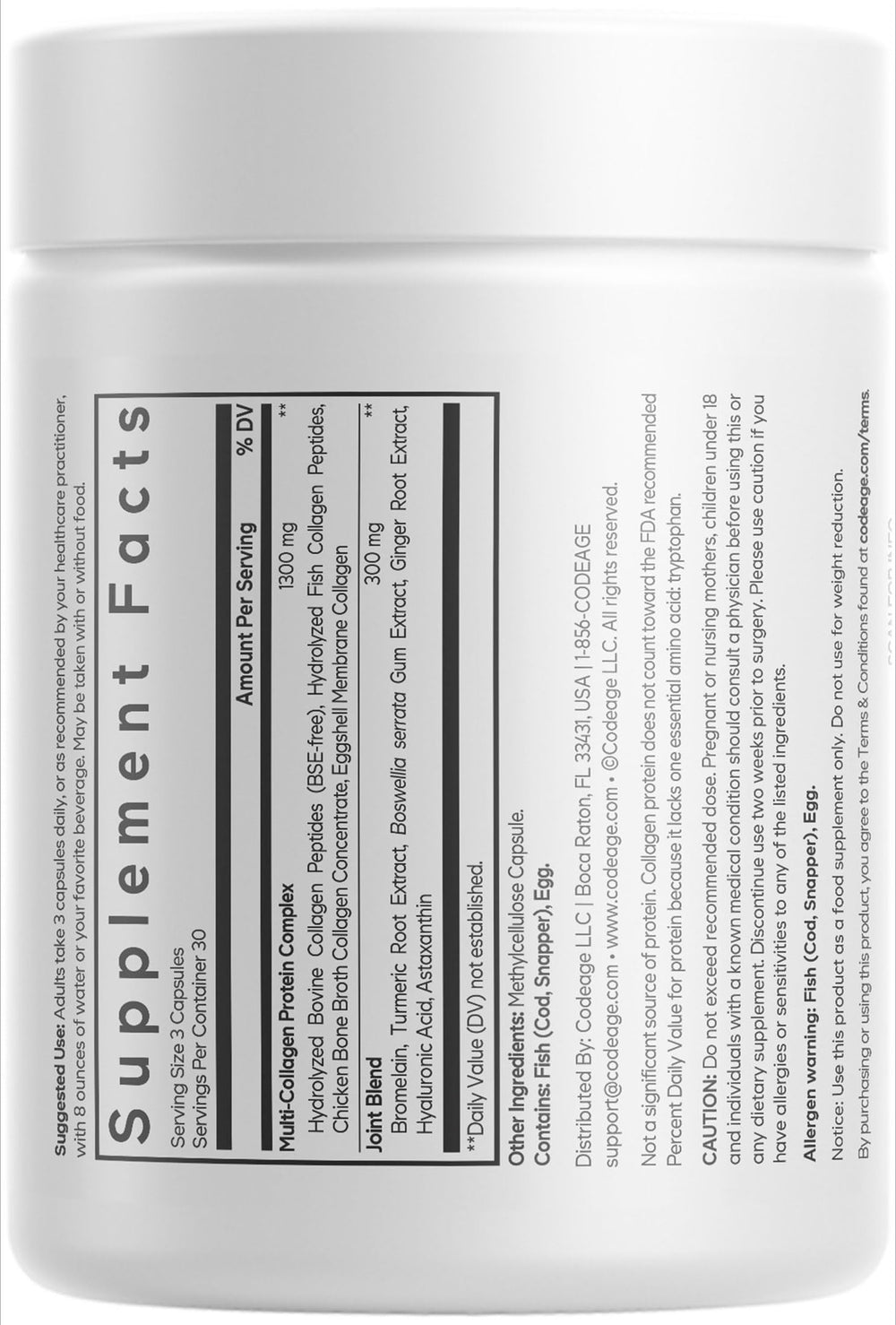 Codeage Joint Blend product packaging and branding