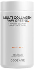 Codeage Multi Collagen Raw Greens bottle front view