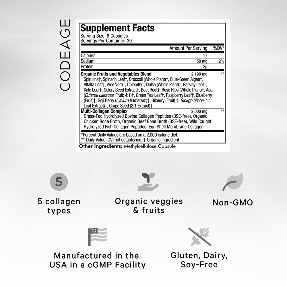 Close-up of hydrolyzed collagen capsules