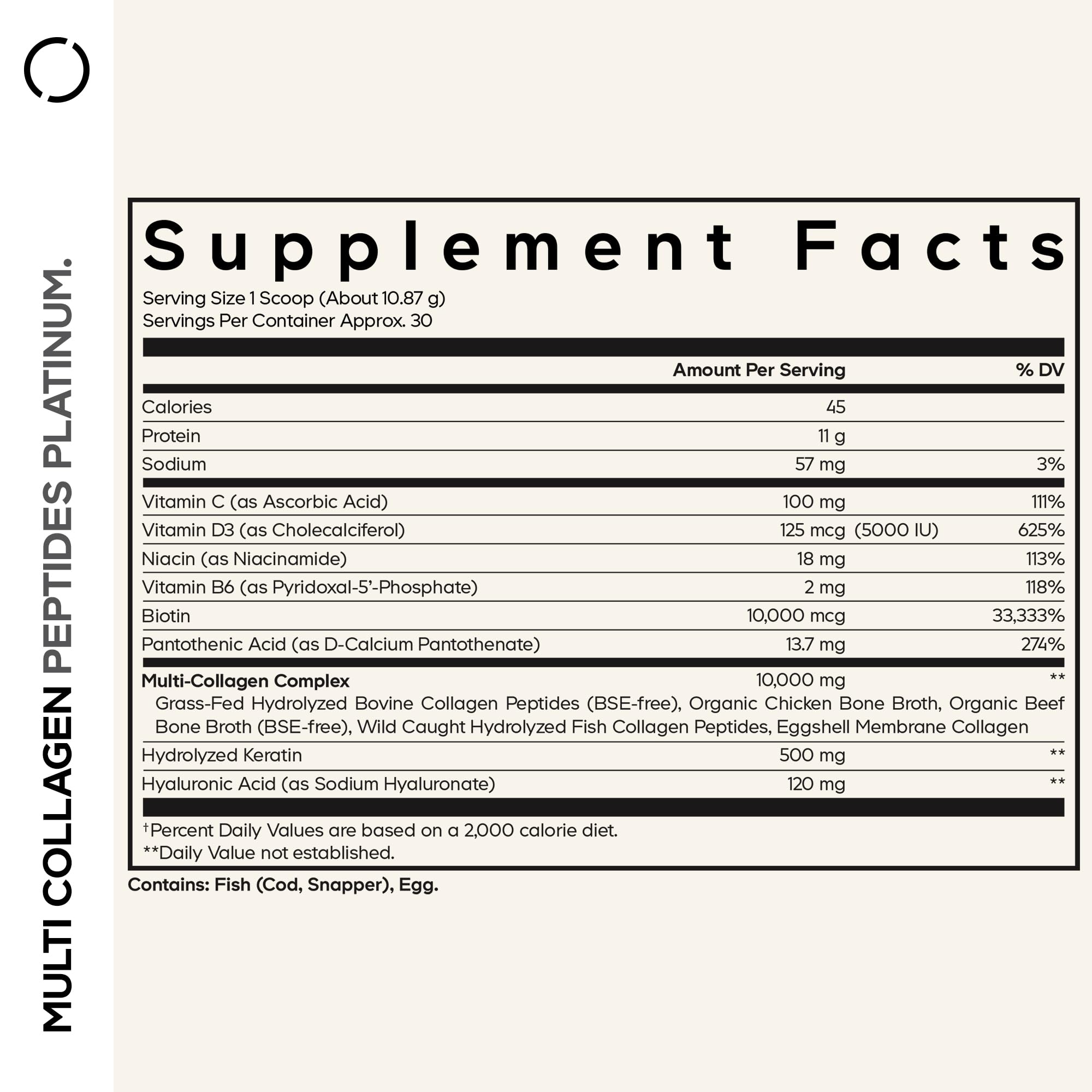 Unflavored collagen powder ready to mix into beverages