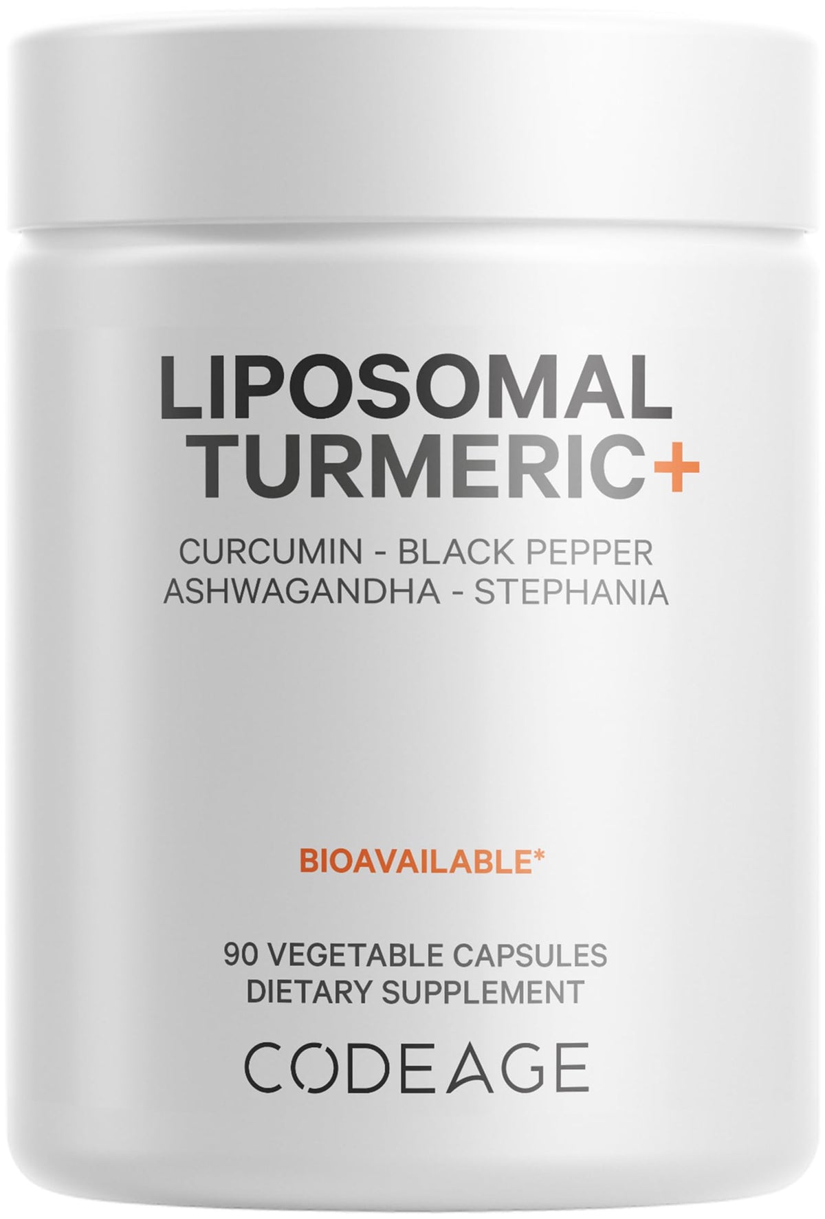 Codeage Organic Turmeric Supplement bottle with 90 capsules