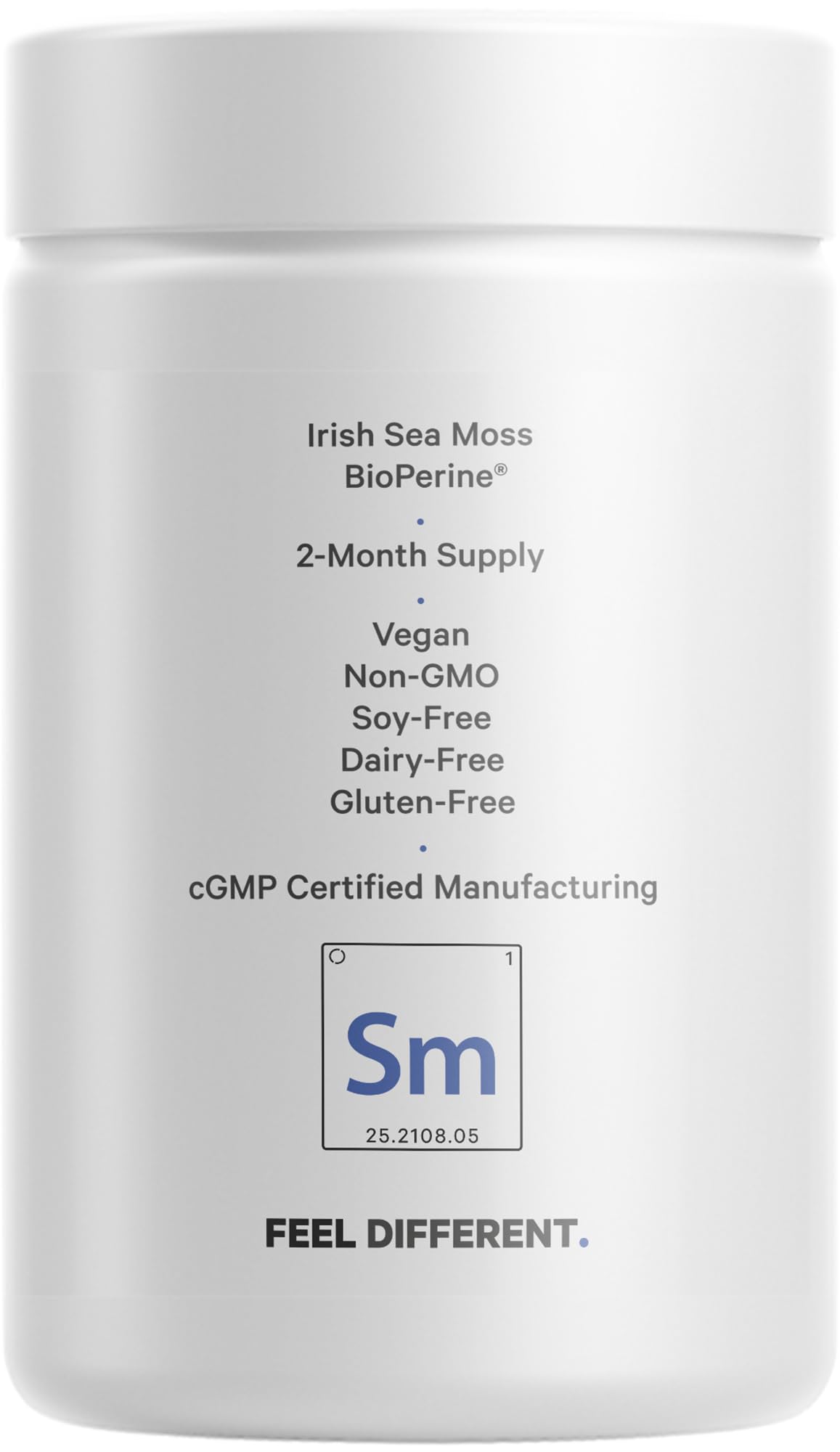 Raw spirulina and sea moss capsules