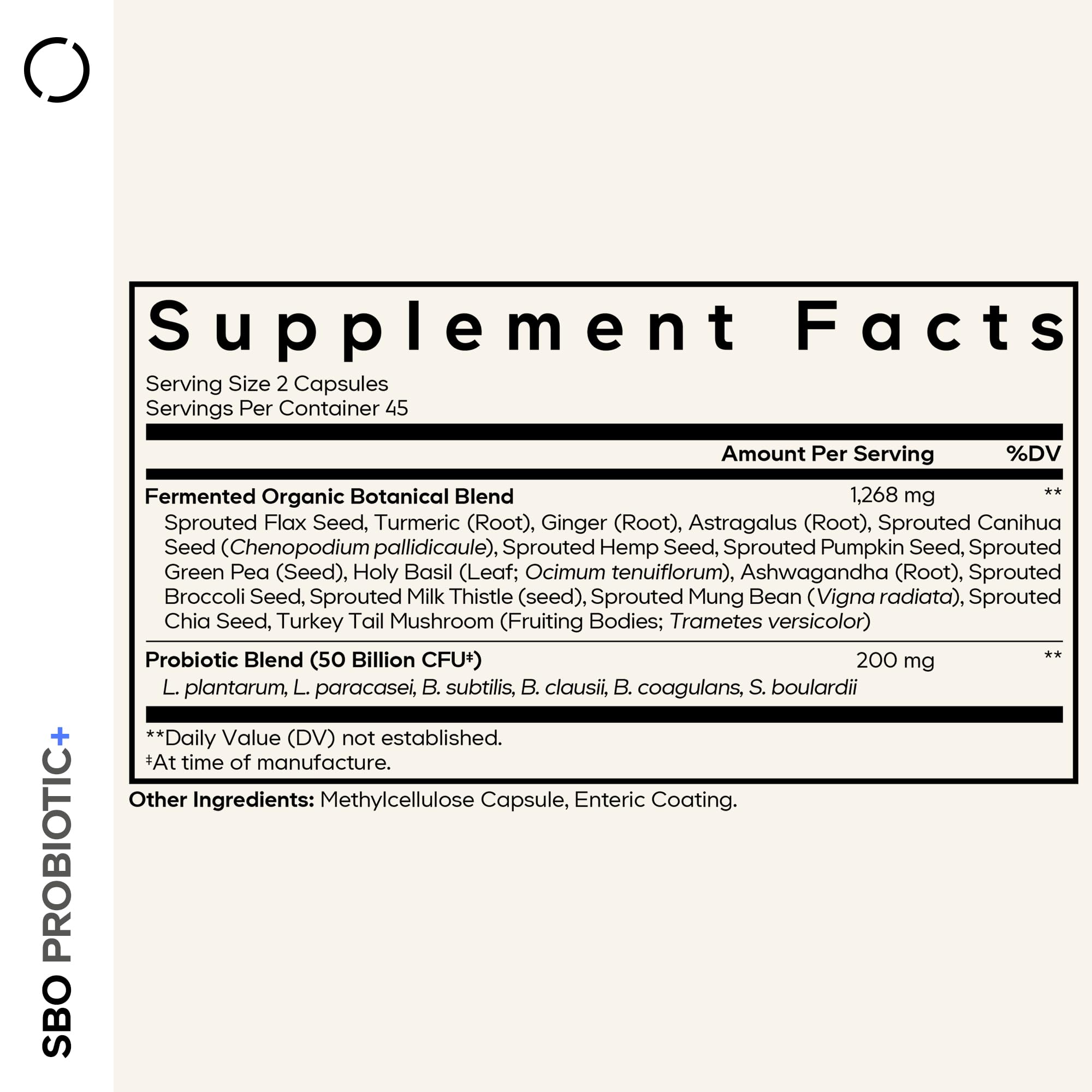 Capsules of Codeage SBO Probiotics