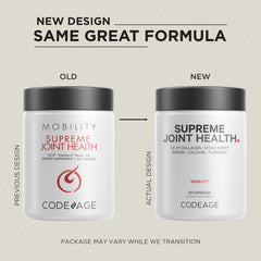 Codeage Supreme Joint Health capsules-caja: cápsulas listas para uso diario.
