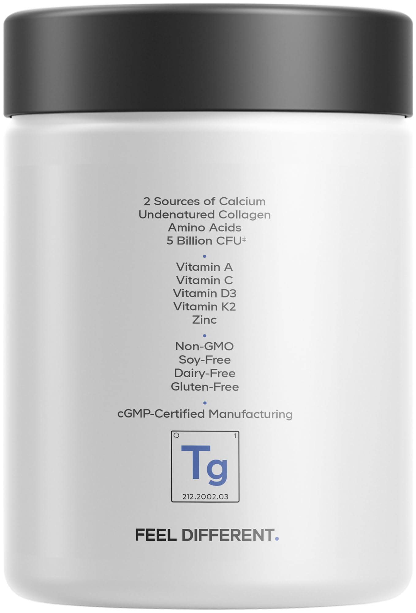 Non-GMO, dairy-free, soy-free, gluten-free formulation