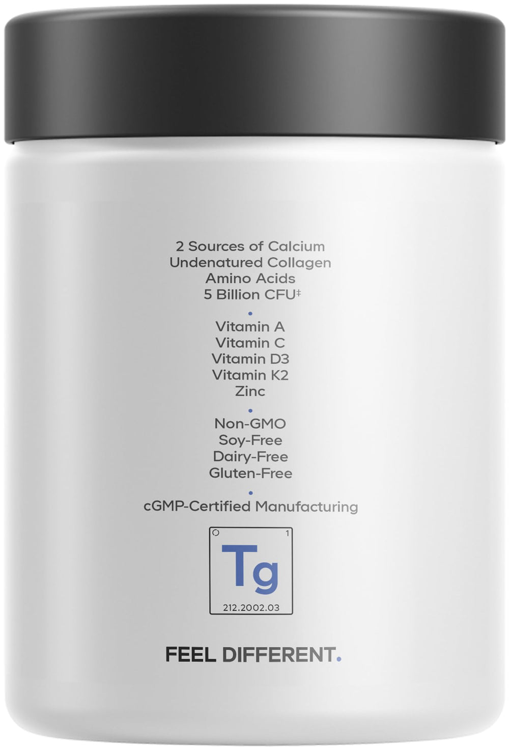 Non-GMO, dairy-free, soy-free, gluten-free formulation