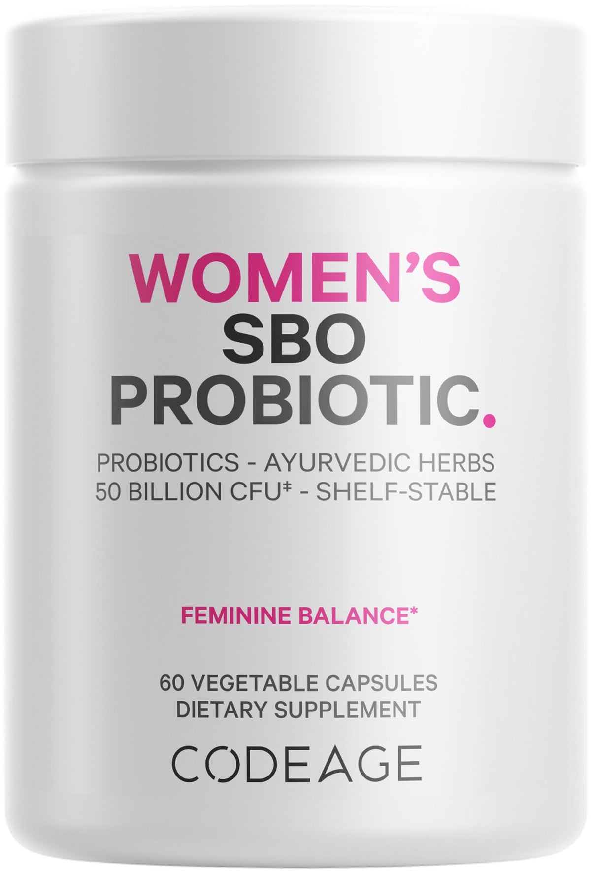 Codeage Women’s SBO Probiotic bottle with 60 capsules