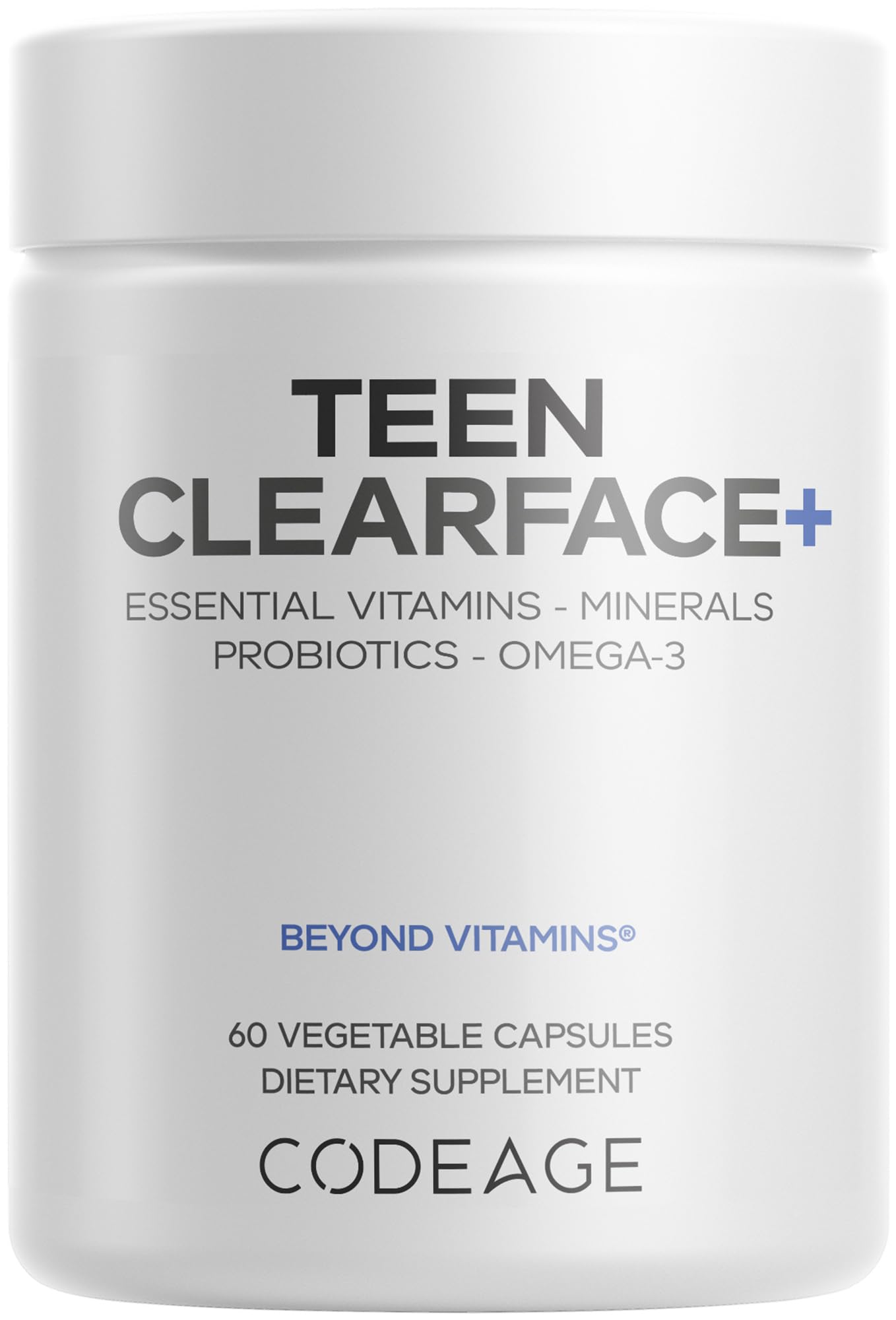 Codeage Teen Clearface bottle front view