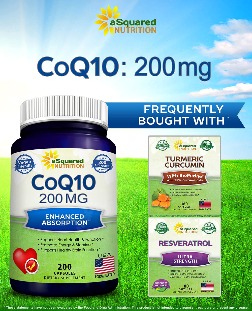 Coenzyme Q10 vitamin antioxidant supplement
