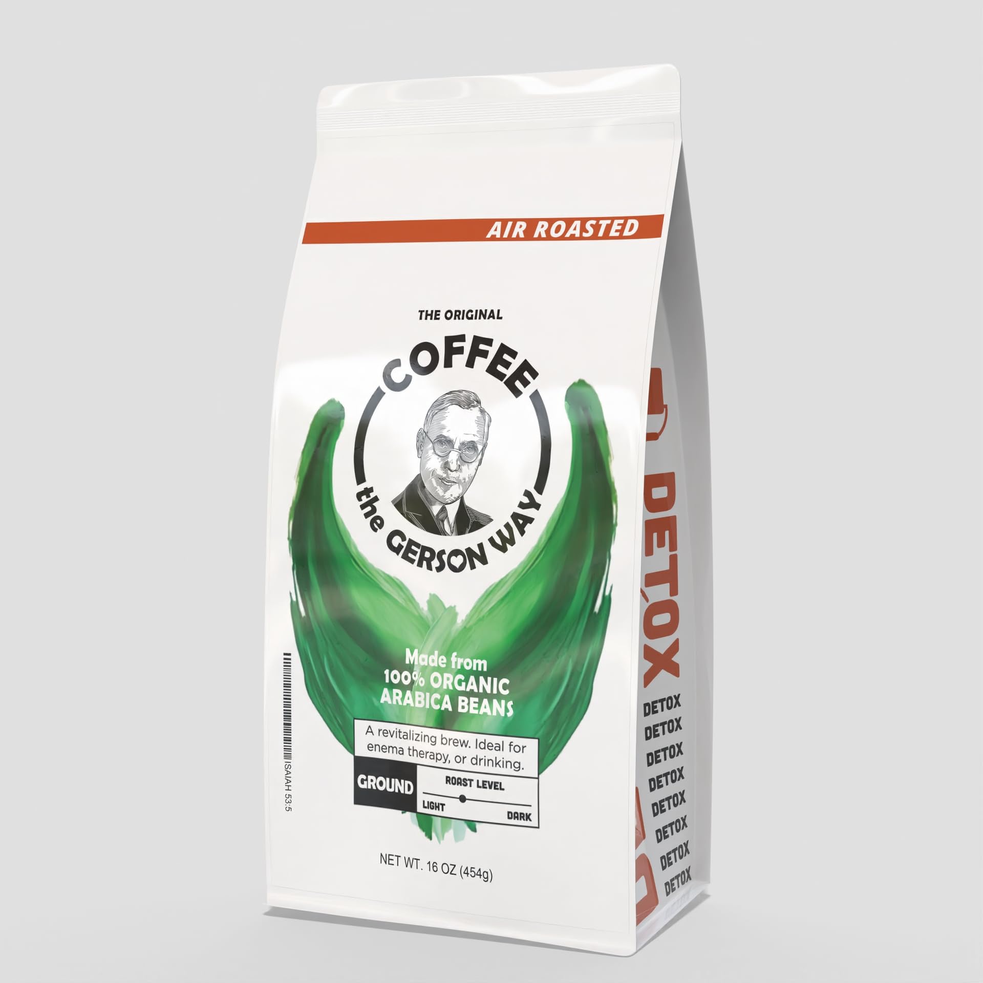 Organic Arabica coffee grounds for detox therapy
