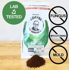 Purity tested coffee free from fungus, mold, and mycotoxins