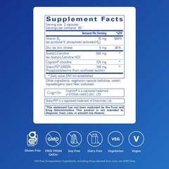 CogniPhos product label showing ingredients