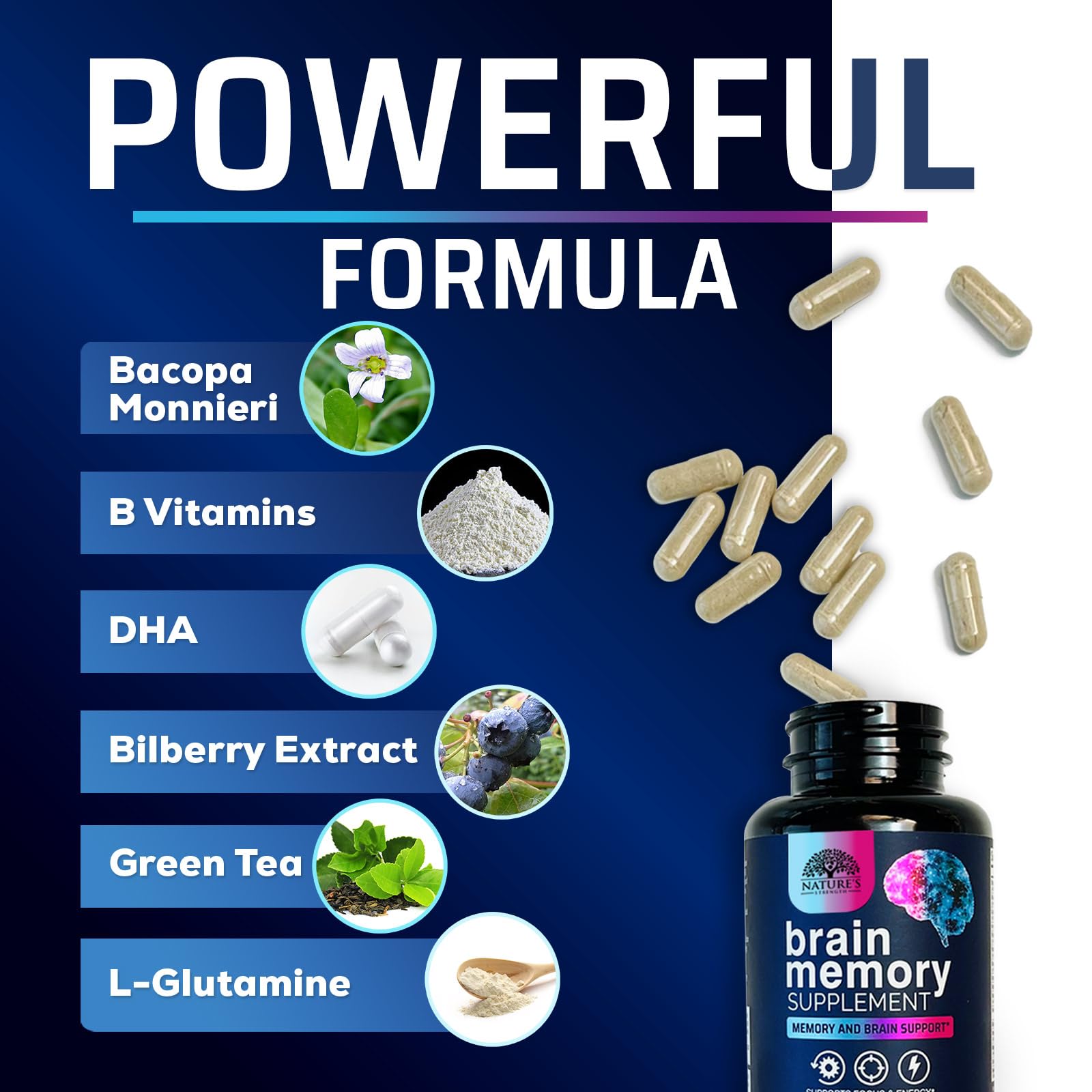 Cognitive boost brain pills for focus and clarity