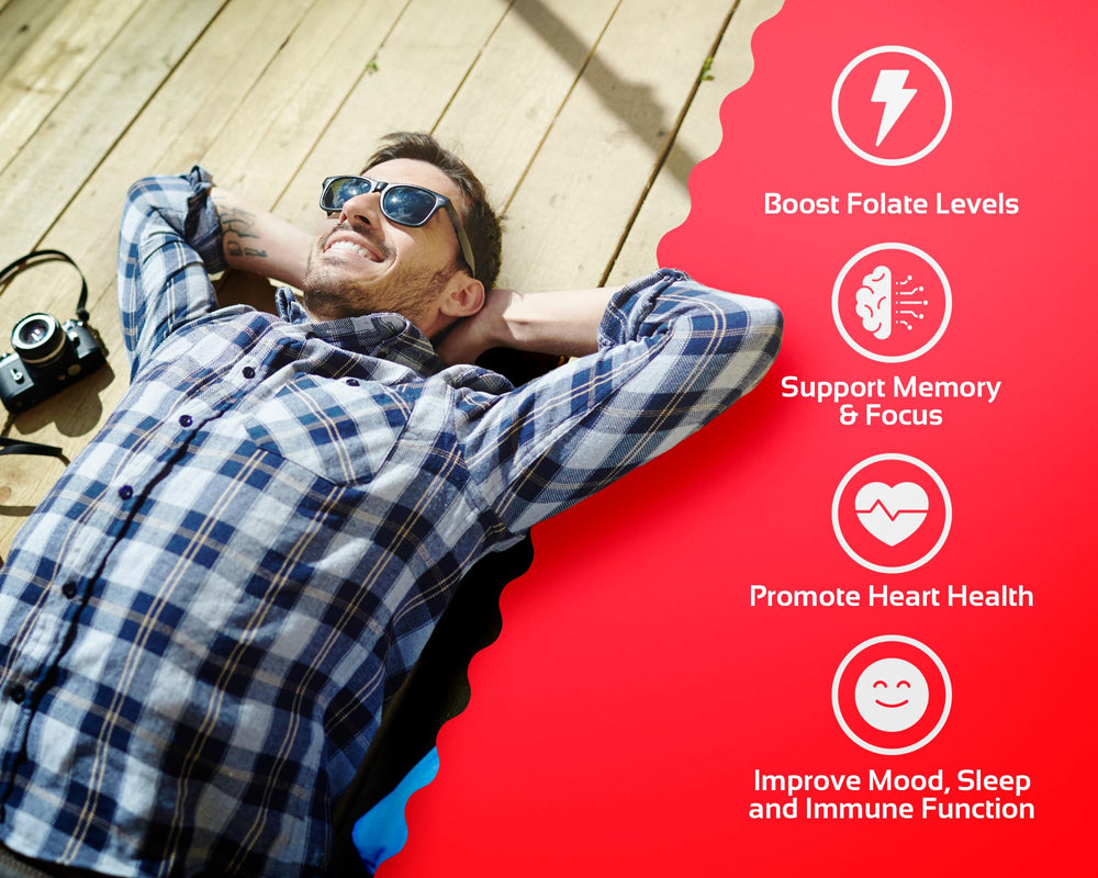 Supplement facts panel for CogniTune Methylfolate Gummies