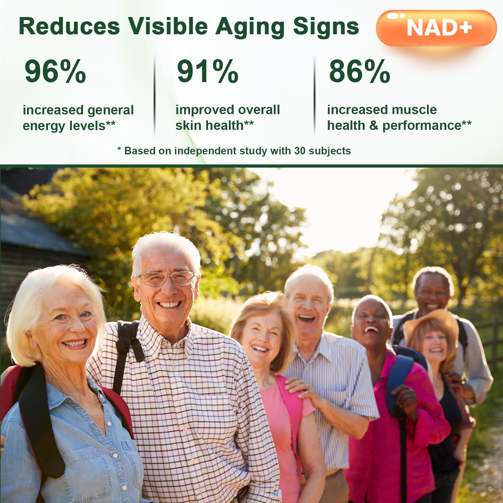 Lifestyle scene of using NMNH NAD supplement