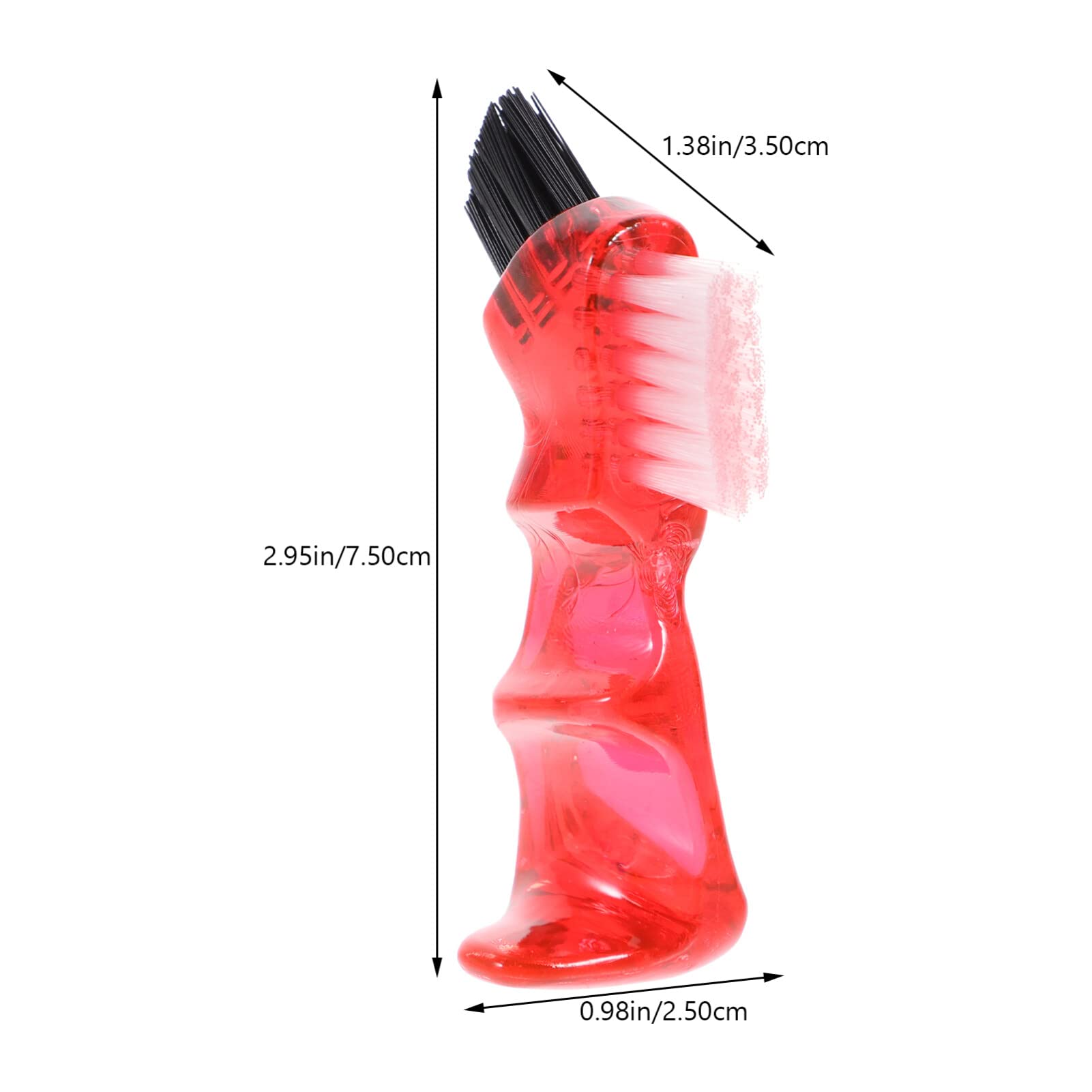 Anti-slip rubber handle on denture cleaning brush