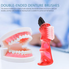 COHEALI 4-pack red denture cleaning brush