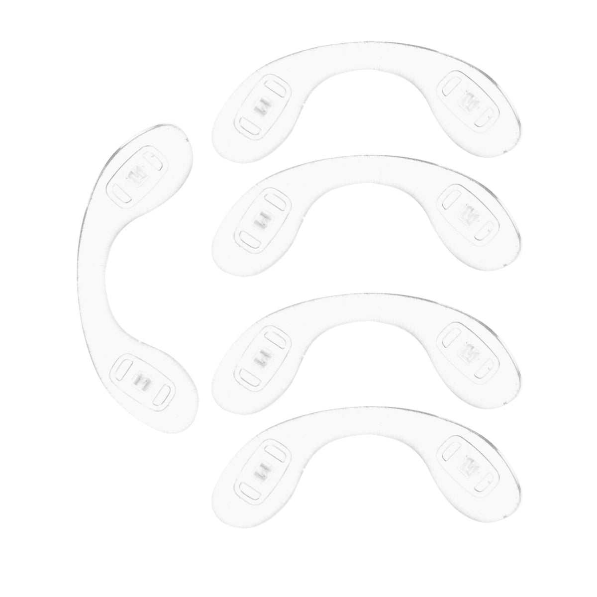 COHEALI silicone nose pads for eyeglasses - U-shaped, transparent, 4.00x1.30x0.50 cm