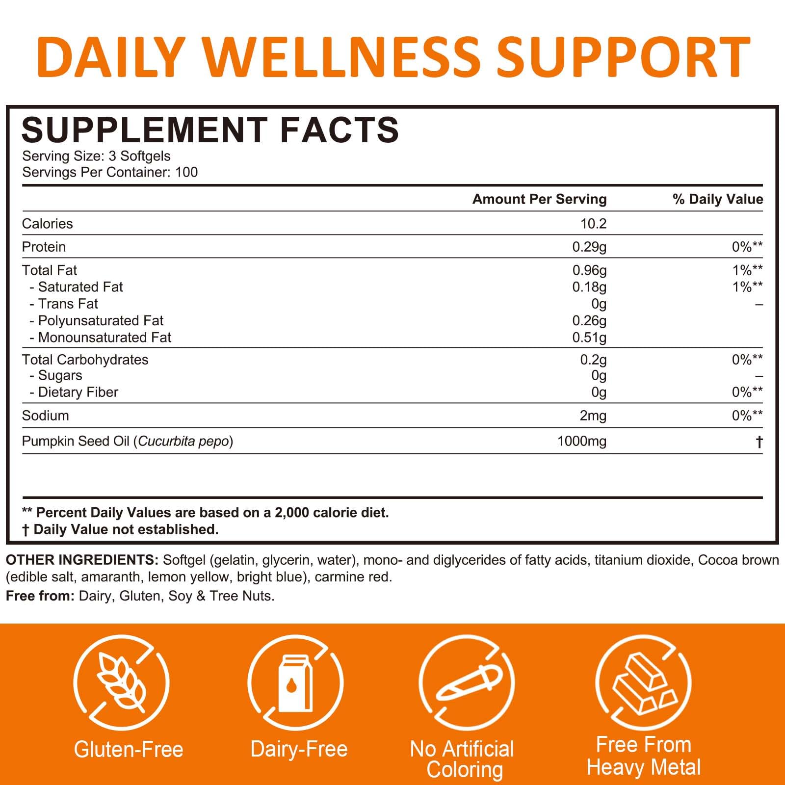 Close-up of cold-pressed pumpkin seed oil capsules