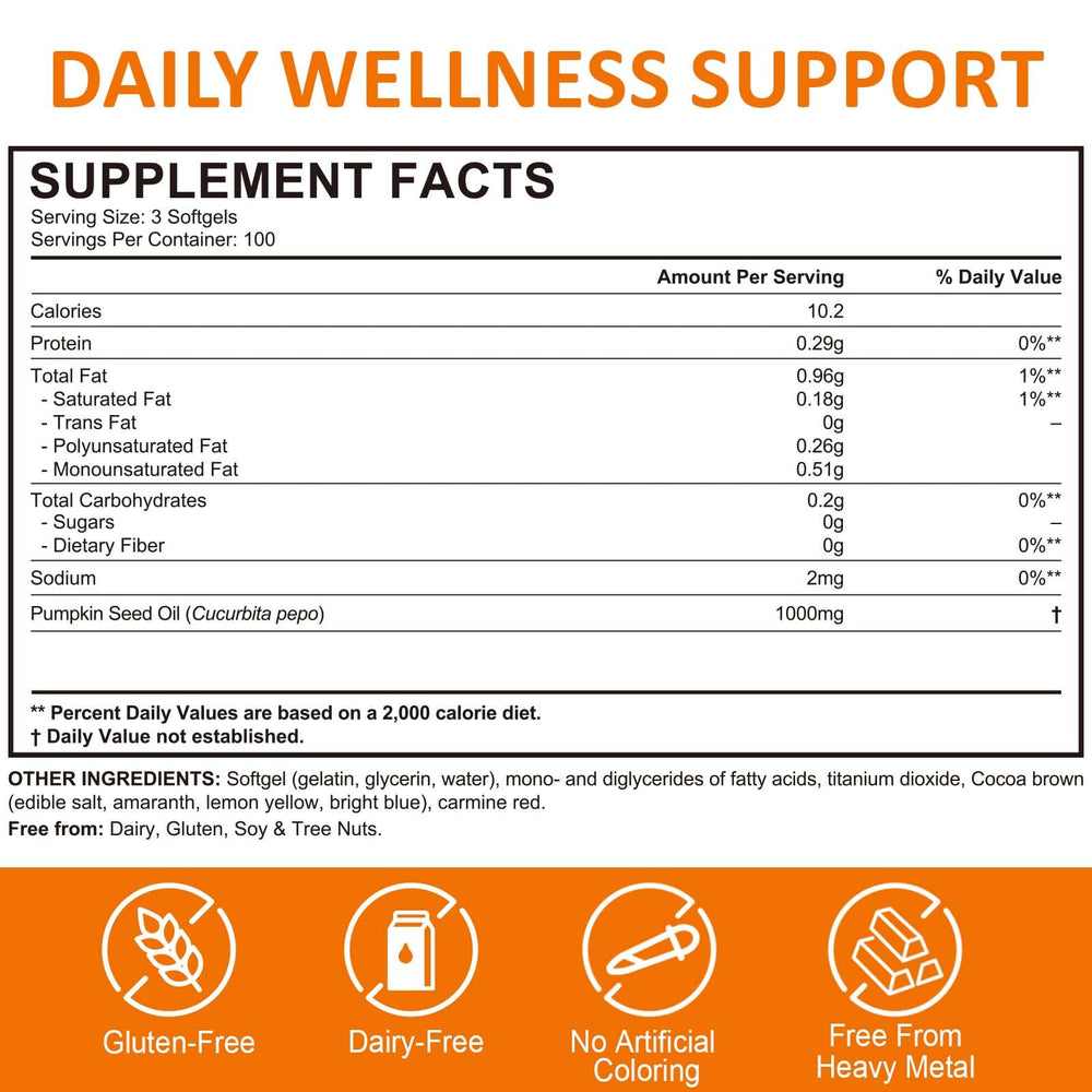 Close-up of cold-pressed pumpkin seed oil capsules