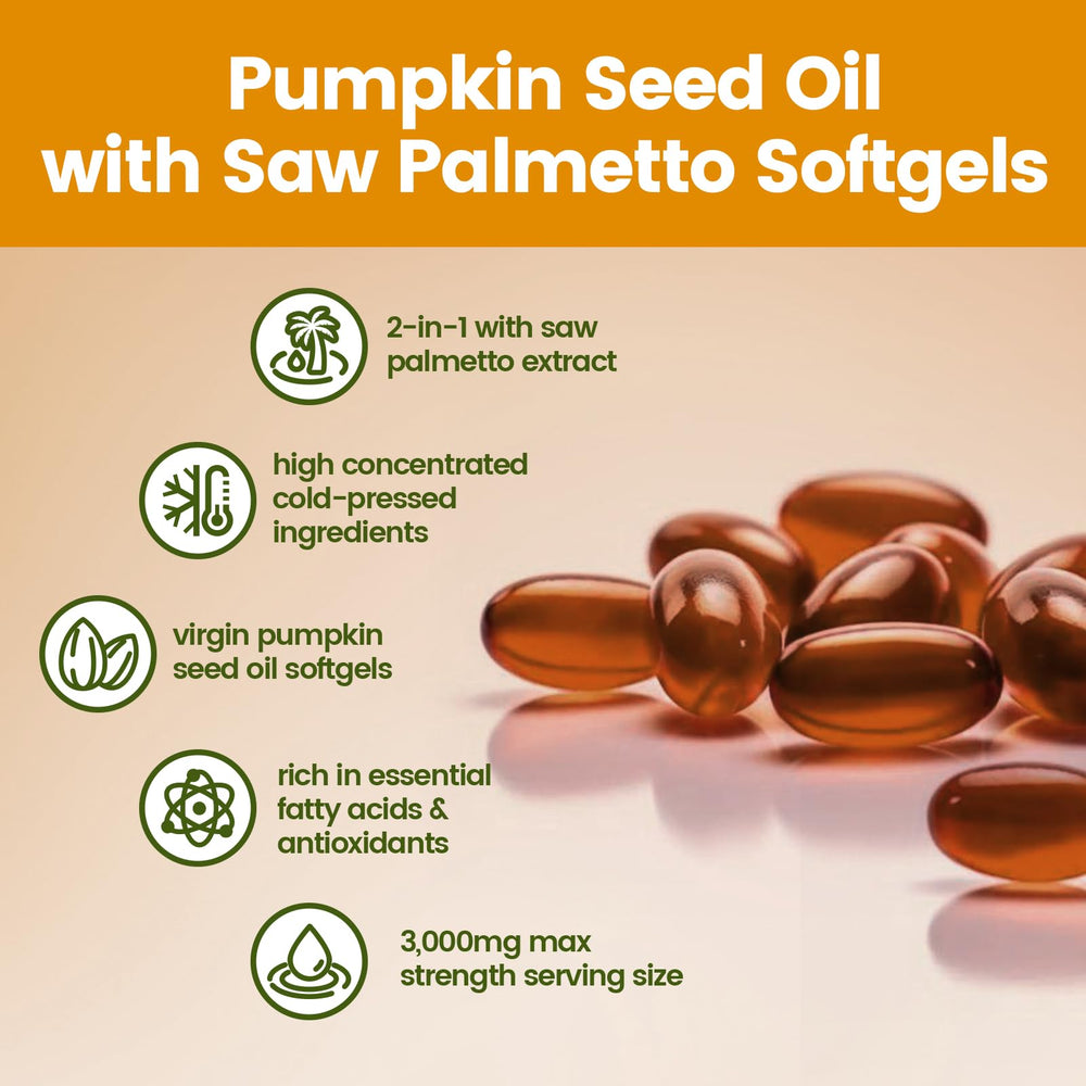 Cold-pressed pumpkin seed oil illustration