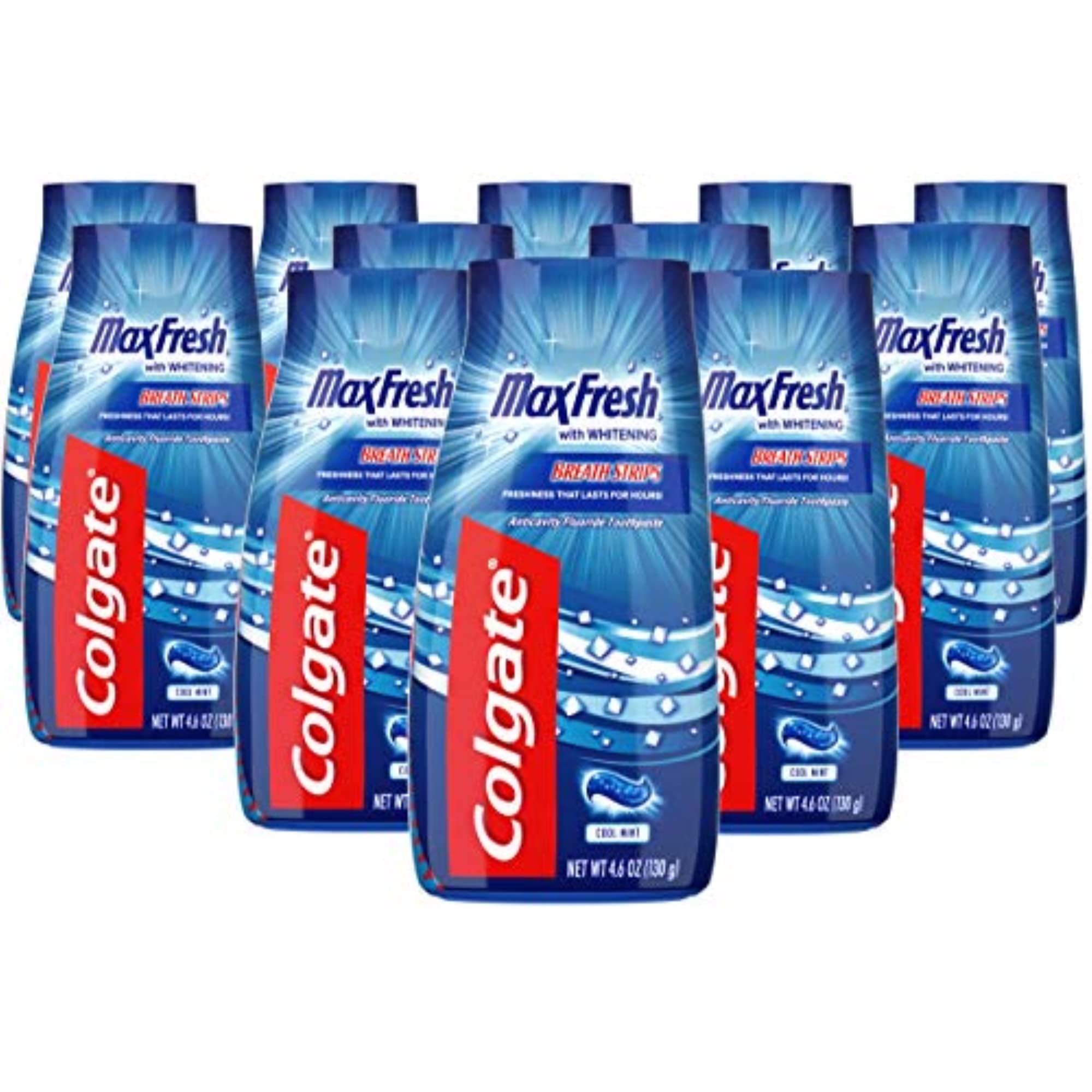 Colgate 2-in-1 Toothpaste Gel and Mouthwash bottle, 4.6 oz (Pack of 12)