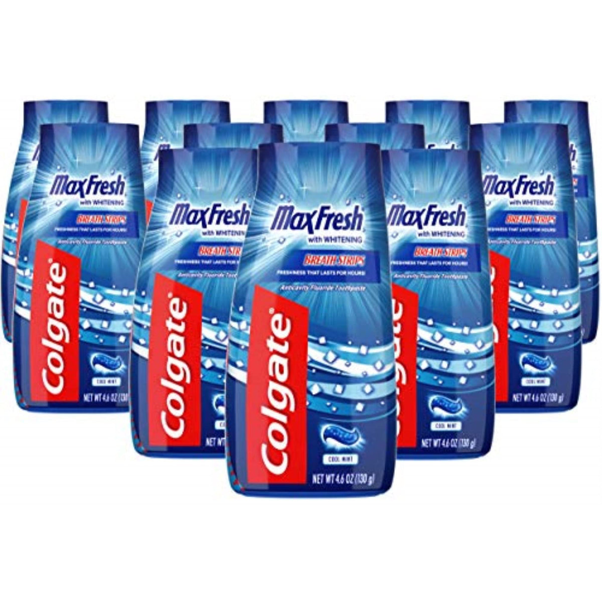 Colgate 2-in-1 Toothpaste Gel and Mouthwash bottle, 4.6 oz (Pack of 12)