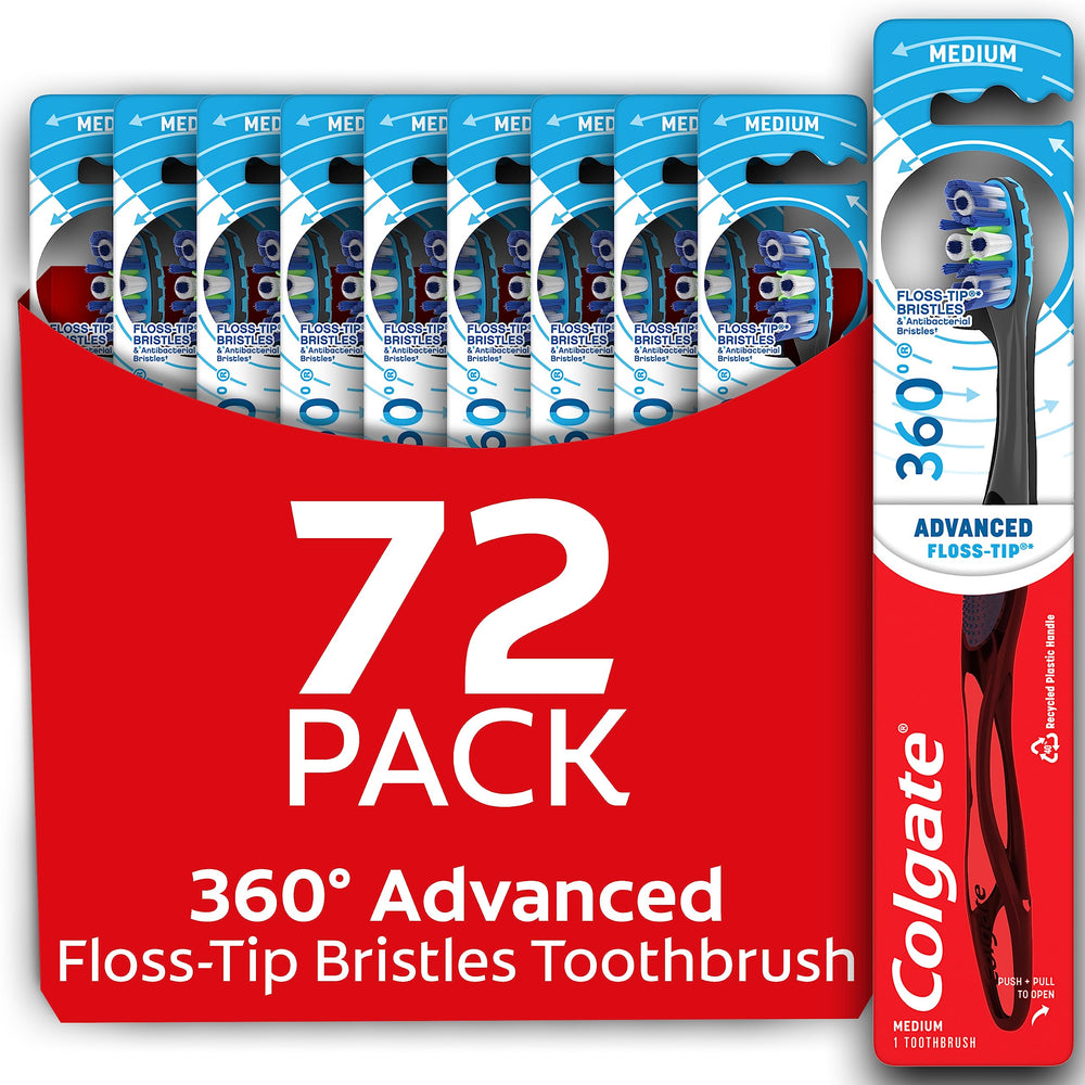 Colgate 360 Advanced Floss-Tip Bristles Toothbrush – side view