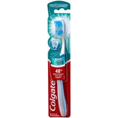 Close up of extra soft bristles on Colgate 360 toothbrush