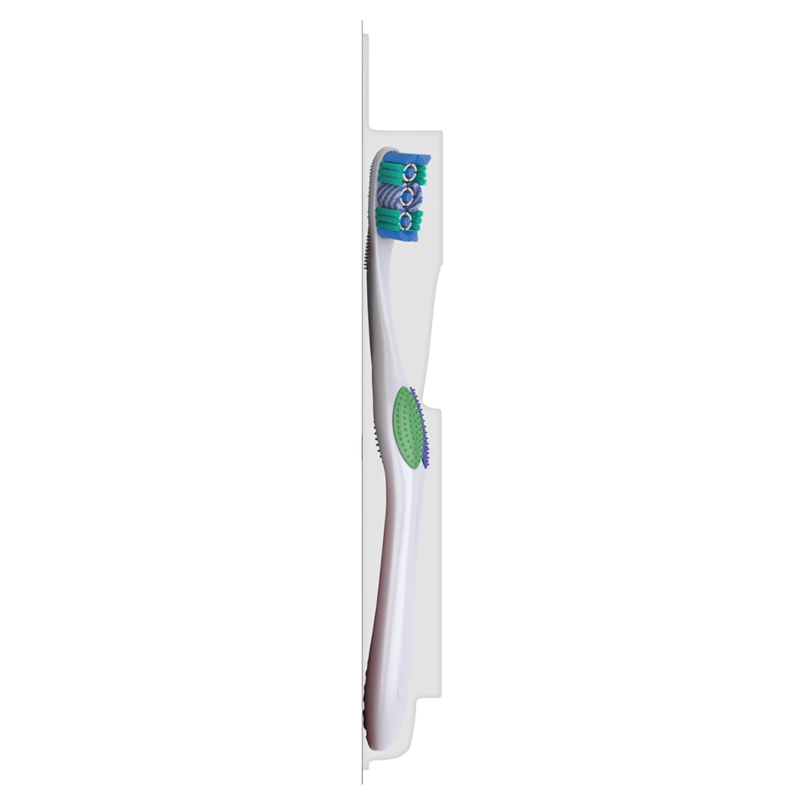 Colgate 360 Optic White Soft toothbrush in use