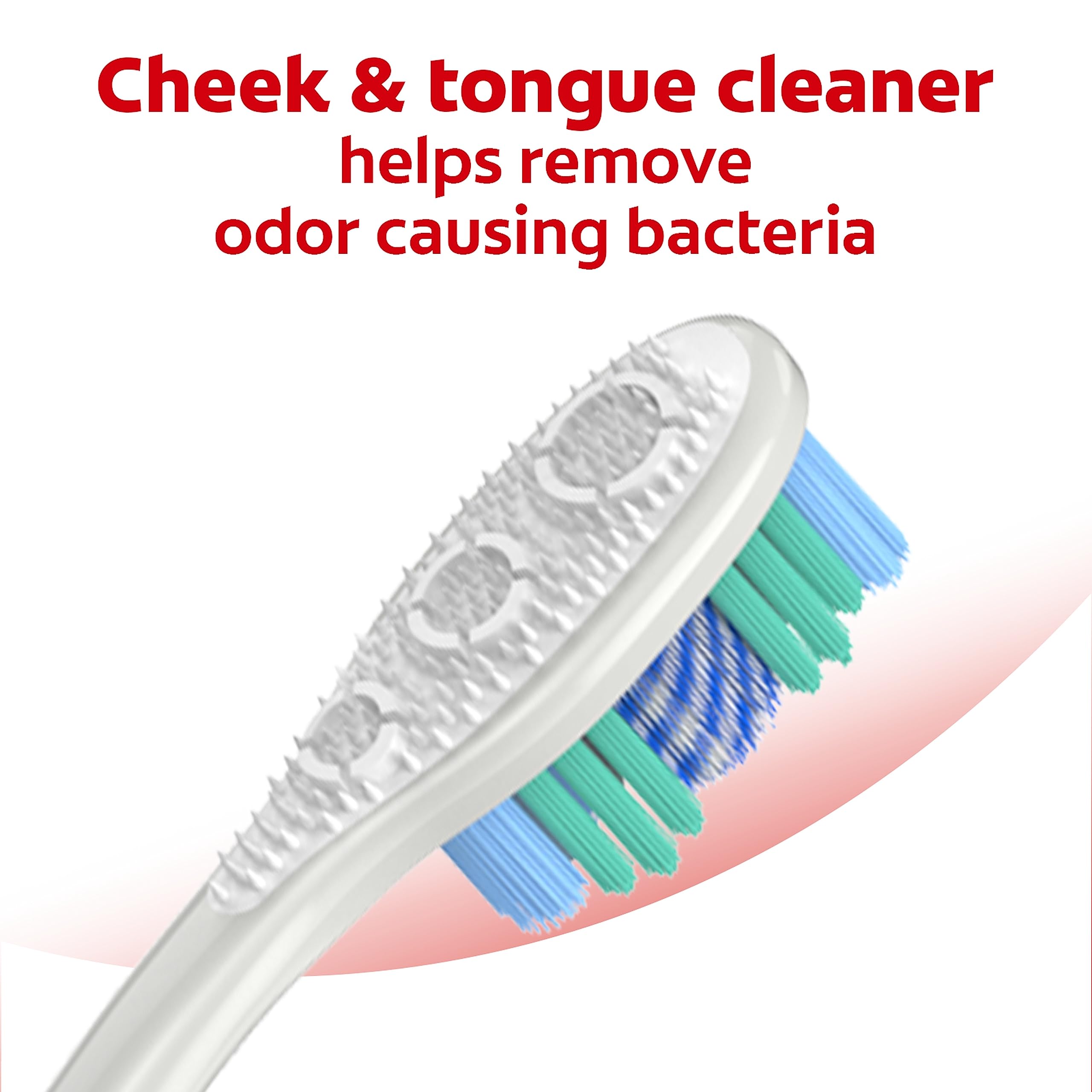 Whitening cups on Colgate 360 Optic White Soft toothbrush for stain removal