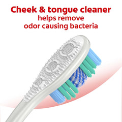 Whitening cups on Colgate 360 Optic White Soft toothbrush for stain removal