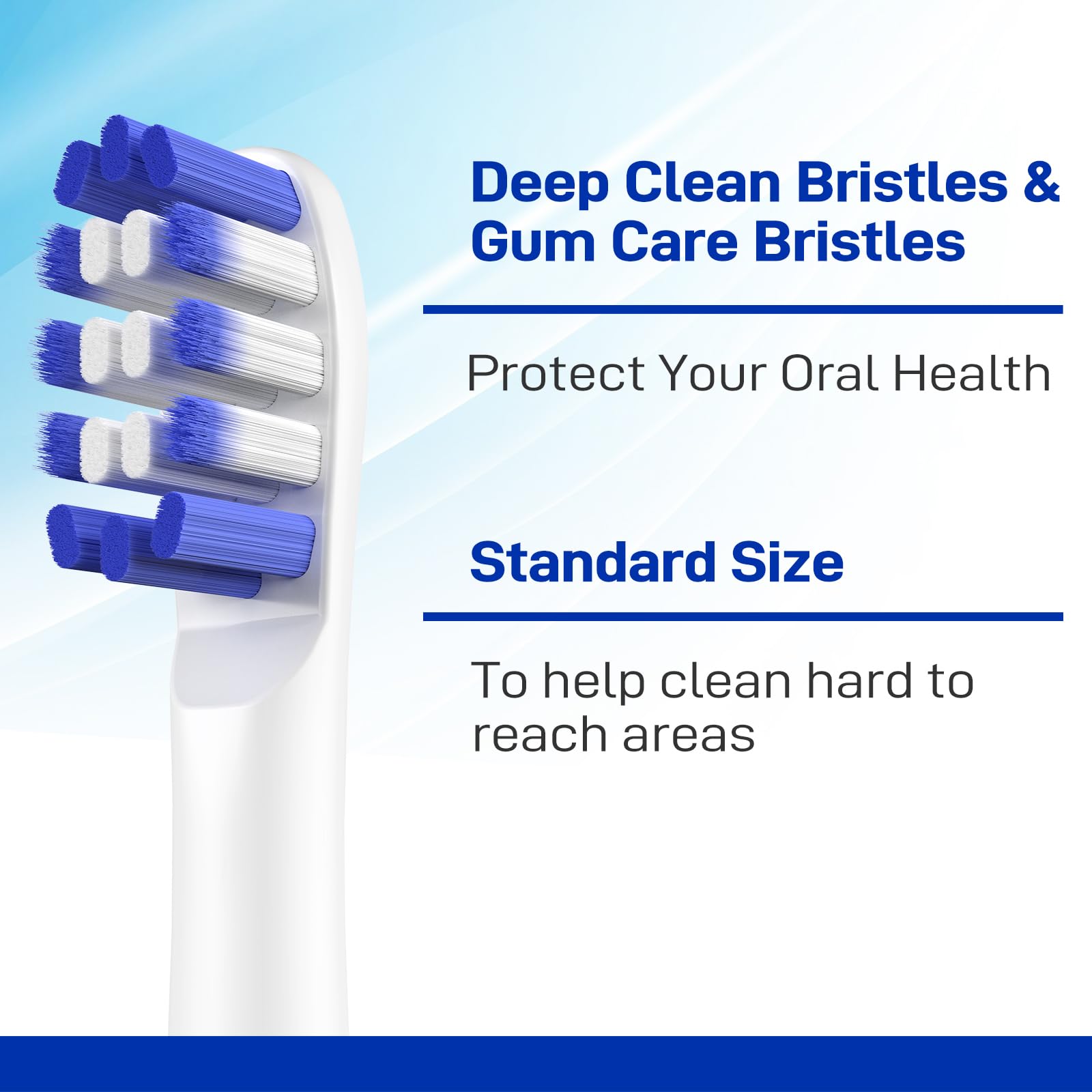 Soft bristles on replacement head for Colgate 360 Deep Clean